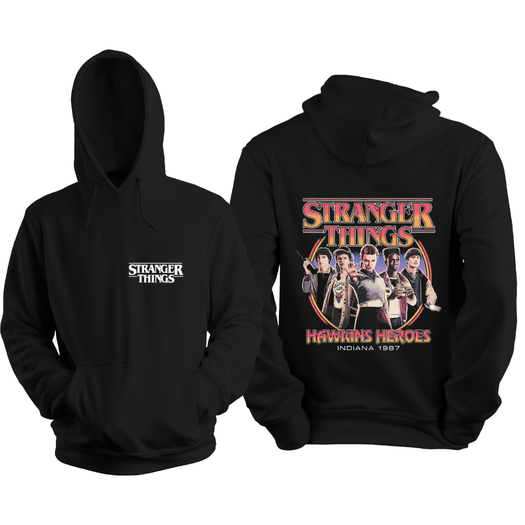 Moletom Capuz Stranger Things Geek Variados Infantil Feminino Masculino Lançamento Inverno 2026 em Oferta na Shopee