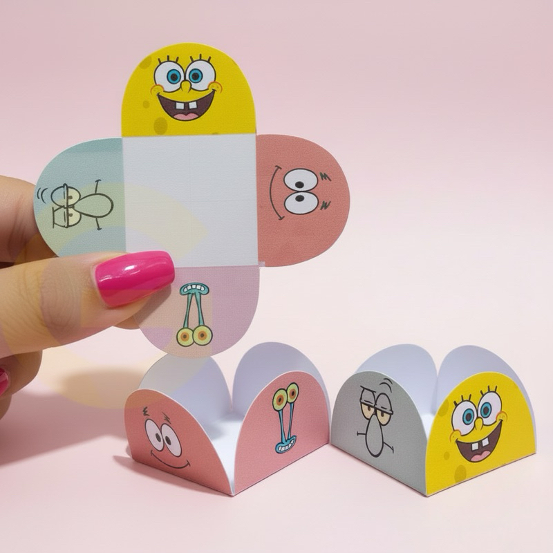 Forminha Para Doces Bob Esponja Personalizada Kit 50 Unidades Festa Infantil Lembrancinha Envio imediato