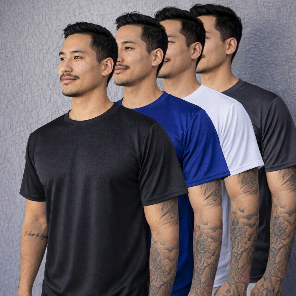 Kit 4 Camisetas Dry Fit Masculina Treino Corrida Fitness Academia Confortável Esportiva em Oferta na Shopee