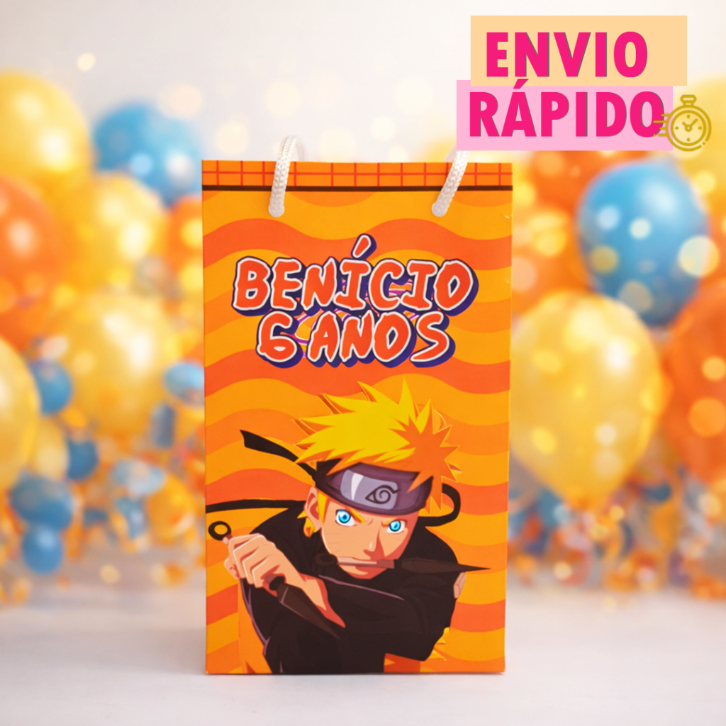 Sacolinhas Surpresa Personalizada P | Naruto | PEGUE E MONTE | Lembrancinha Festa Infantil