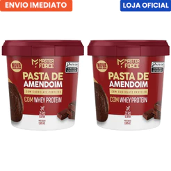 Kit 2 Pastas de Amendoim Com Chocolate Proteico Com Whey 1,005KG