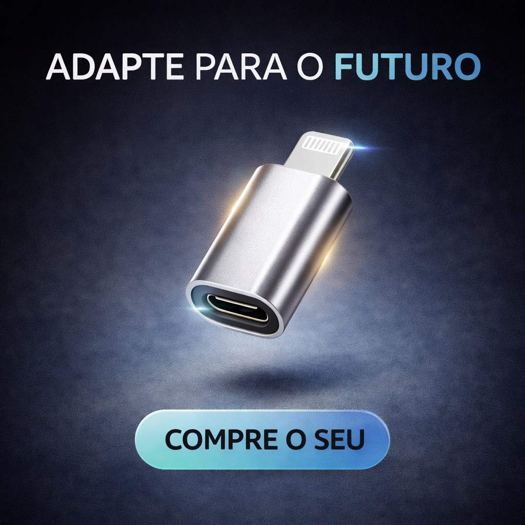 Adaptador USB C para Lightning iPhone Conversor Carregador Apple Compatível iOS Cores Sortidas