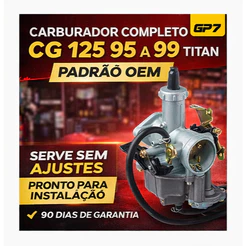 Carburador CG 125 Titan 1995 a 1999 Completo e para Pronto Instalar