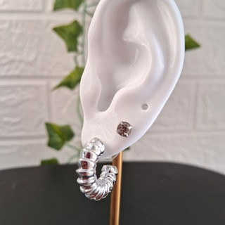 1 par de brinco Argola Caracol/Argolinha média