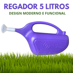 Regador De Jardim 5 Litros Ergonômico Bico Chuveiro Removível