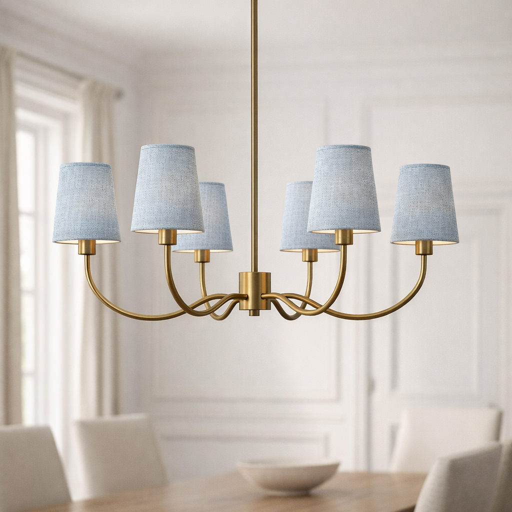 Kit 6 Cúpulas Cone 8x12x12 Pinça Para Lustre Arandela Abajur Luminária de Mesa Tecido Clássica Decorativa em Oferta na Shopee