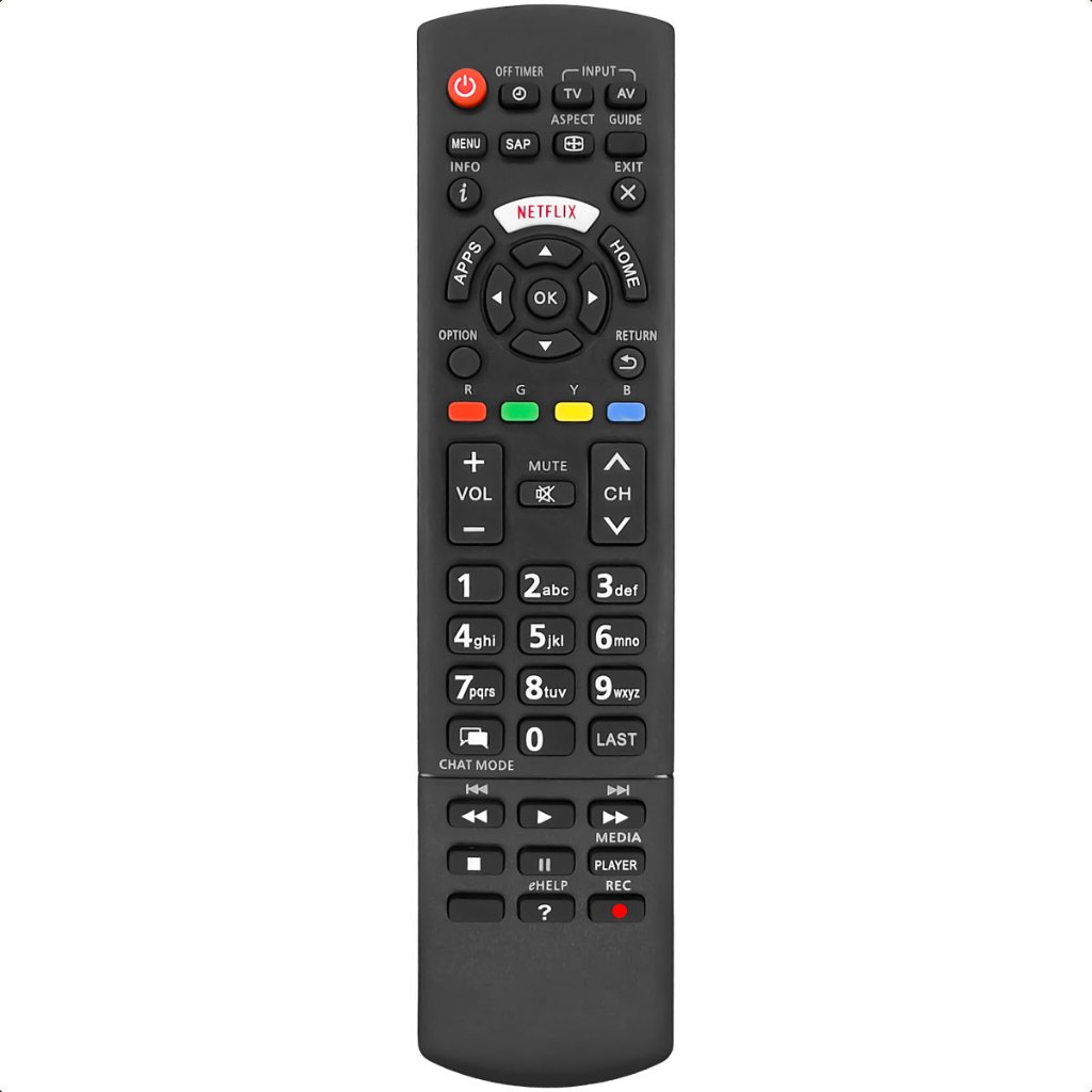 Controle Remoto Compatível com Panasonic TV Smart Netflix Controle Remoto TV com Pilha