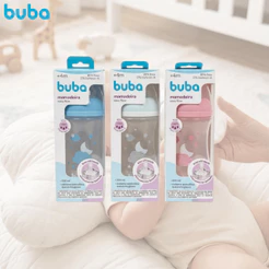Mamadeira Infantil 330ml Anticólica Buba +4m Bpa Free