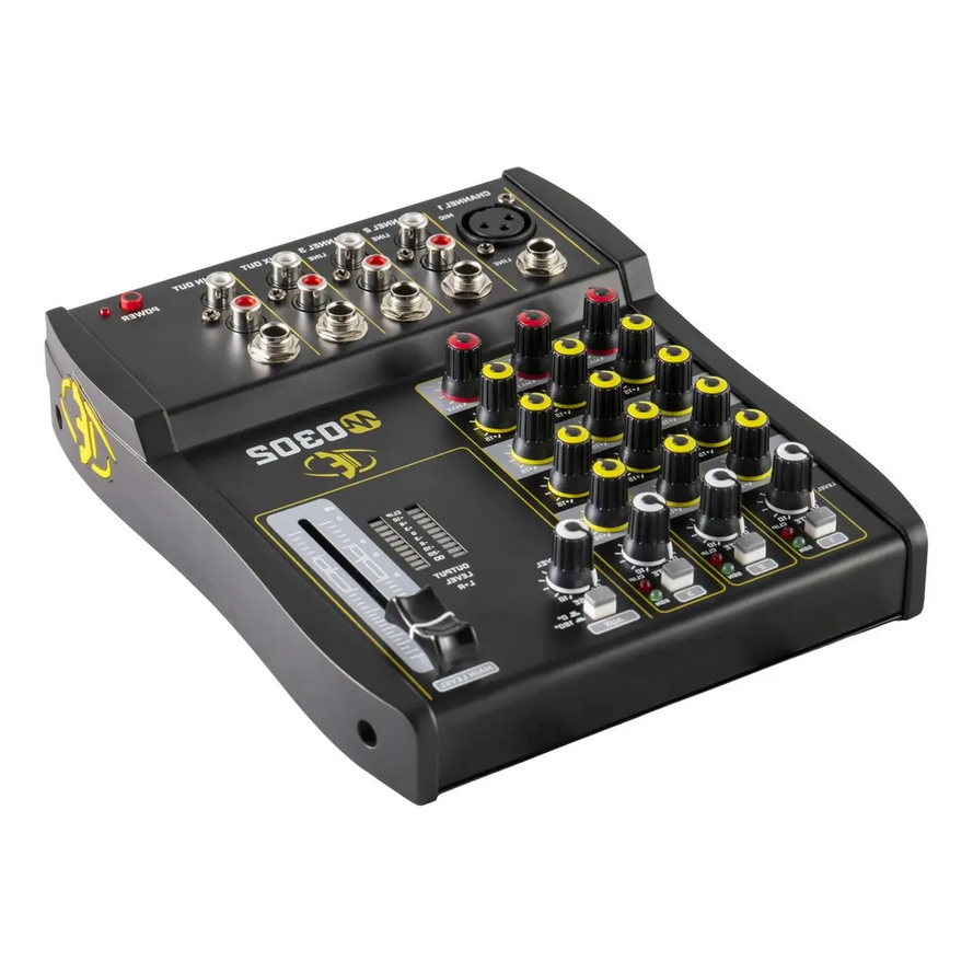 Mesa De Som Compacta M 0302 Mixer Dj Eros Som Automotivo 12v