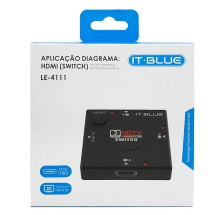 Switch HDMI LE-4111 It Blue