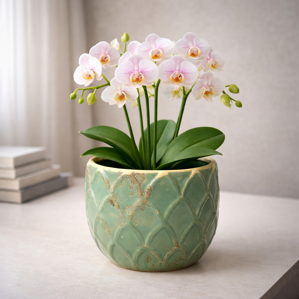 Vaso de Cerâmica para Plantas Decorativo Escamado | Enfeite para ambiente