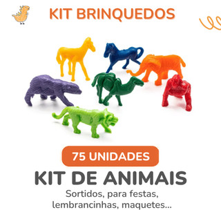 Kit Animais Brinquedo Miniatura Bichinhos Safari Fazendinha Selva Sortidos Lembrancinha Maquete