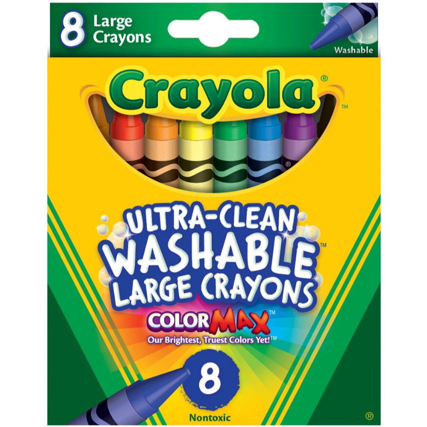 Giz de Cera Lavável Crayola 8 Cores