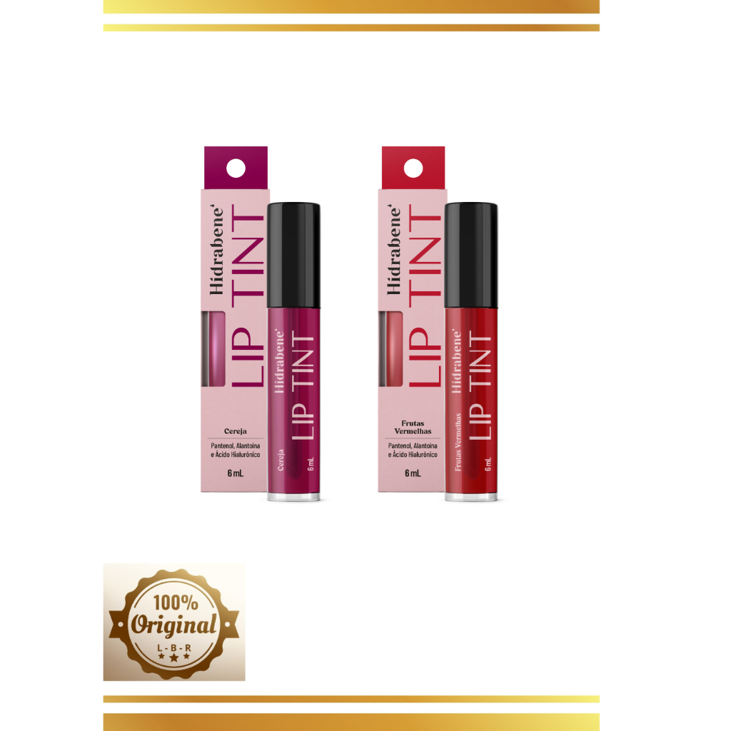 HIDRABENE LIP TINT - FRUTAS VERMELHAS -CEREJA - 6 ML