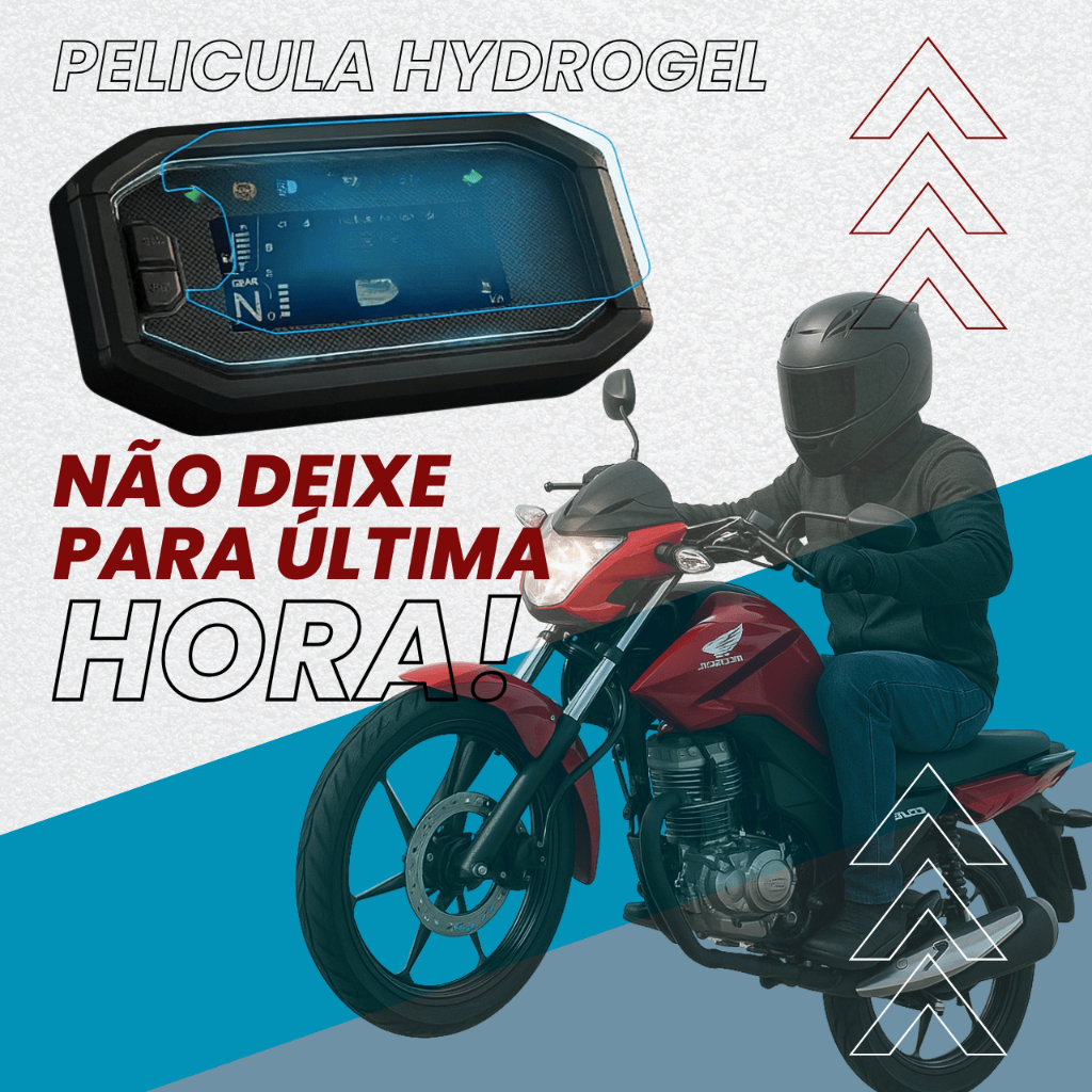 Cg 160 Titan  Nxr 160 Bros Película Hydrogel Painel Velocimetro Honda Fan Start 2025 2026.