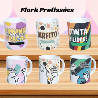 Caneca Flork Profissões 325ml – Cerâmica Criativa e Divertida