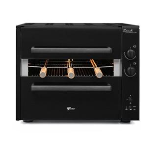 Churrasqueira Fischer a Gás GLP Bancada Ranch 3 Espetos Preto Bivolt em Oferta na Shopee