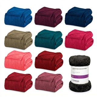 Cobertor de Casal Manta em Microfibra Antialérgico 1,8x2,2m - Camesa em Oferta na Shopee