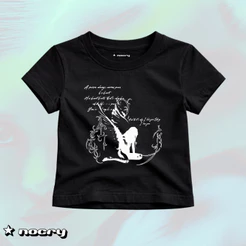 Baby Tee Feminina Fada Y2K - 00s Goth Look Algodão