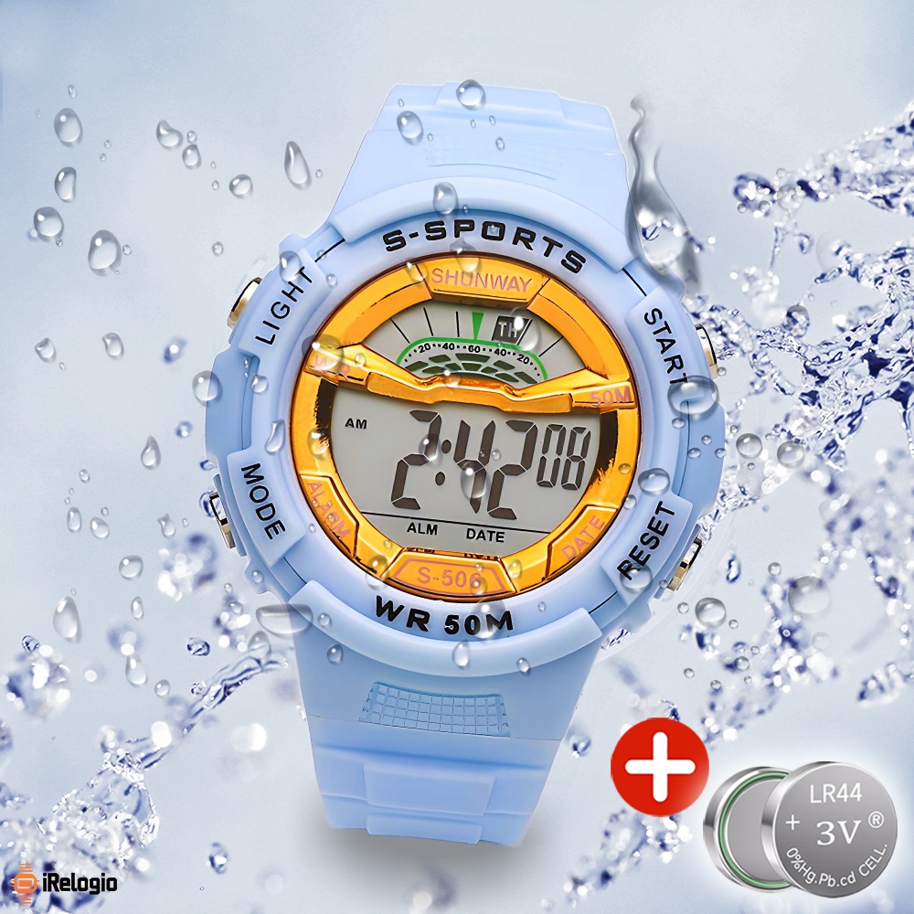 Relógios infantil Eletrônico A Prova De Água LED Luminoso Feminino Esportivo Redondo Relógio de pulso Crianças em Oferta na Shopee