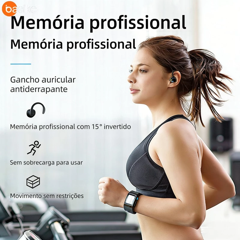 Fone de Ouvido Bluetooth Sem Fio Basike com Microfone e Som Estéreo — foto 3