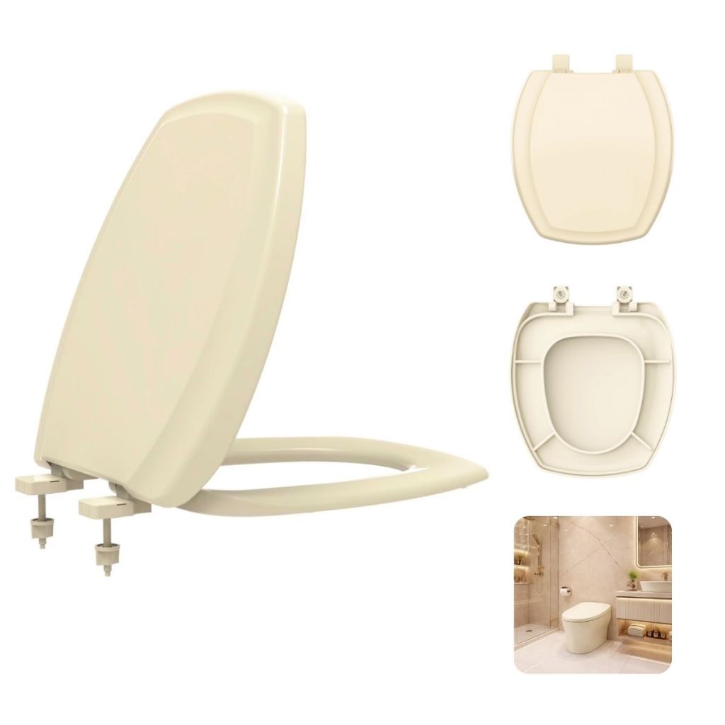 Assento Incepa Thema Biscuit Convencional Polipropileno em Oferta na Shopee