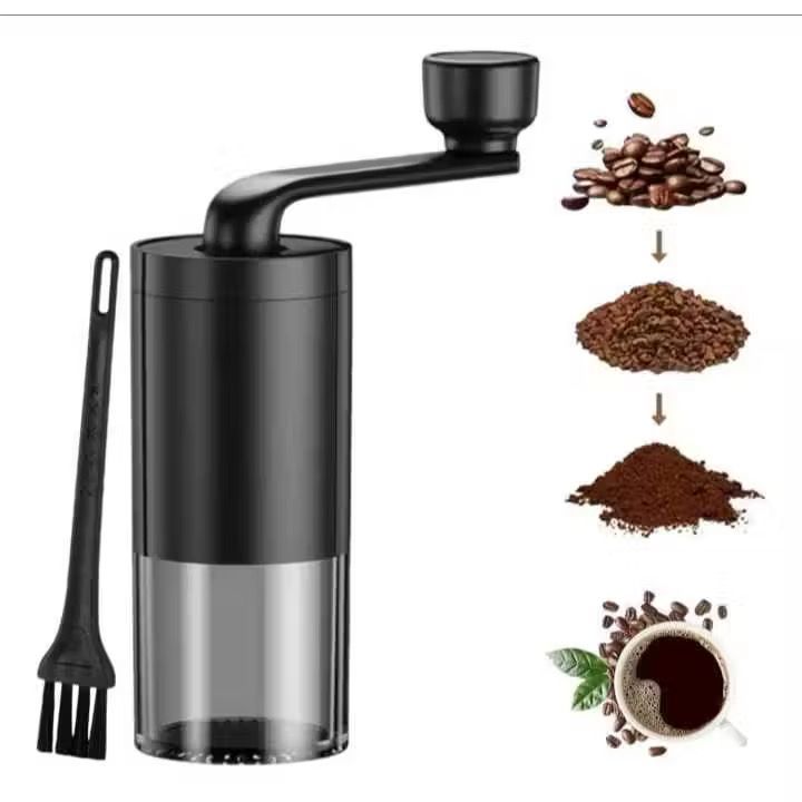 Moedor de Café Manual com Ajuste de Moagem Grosso e Fino - Manivela Prática e Portátil 02 cores aleatorias para envio.
