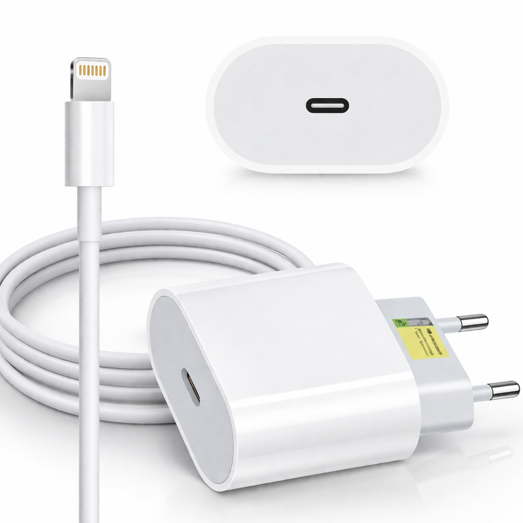 Carregador para IPhone 20W Completo Turbo Com Cabo + Fonte Tipo C em Oferta na Shopee