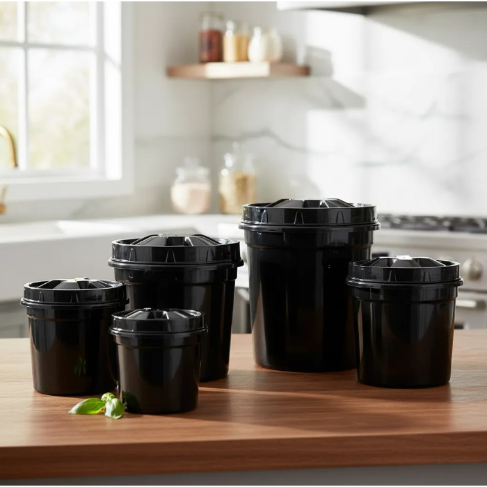 Jogo Mantimento 5 Peças PRIME COLOR Tampa Rosca, Kit Potes Arroz Feijão Açúcar Farinha Café BPA FREE em Oferta na Shopee