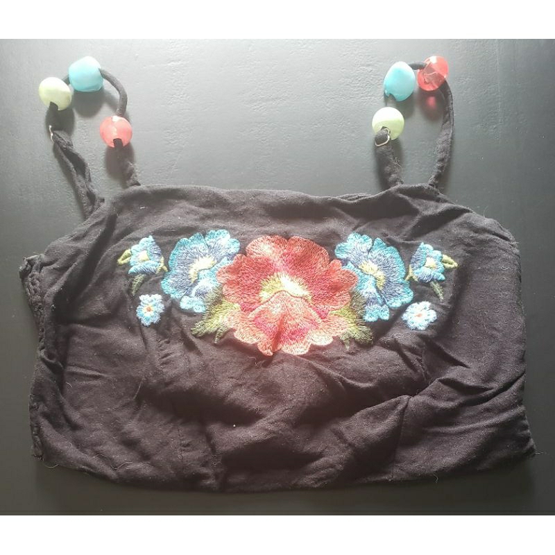 BLUSA CROPPED PRETA TAMANHO P LEZ A LEZ