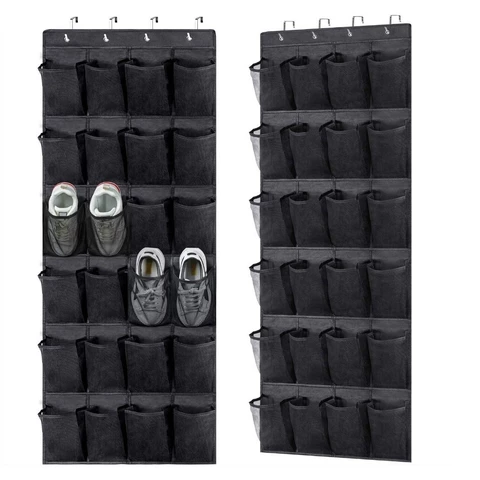 Porta Sapatos Pendurável para Porta e Armário Organizador de Sapatos Bolsos Grande Capacidade