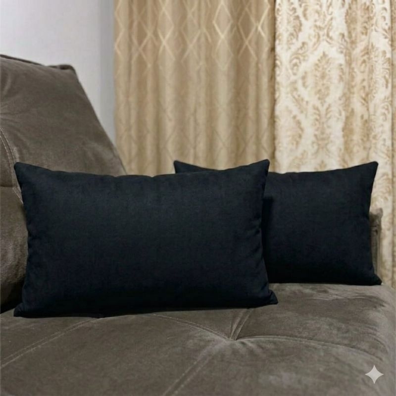 02 Almofadas Baguete Cheia 50×30 em Suede - Conforto e Luxo Sofá Quarto Sala em Oferta na Shopee