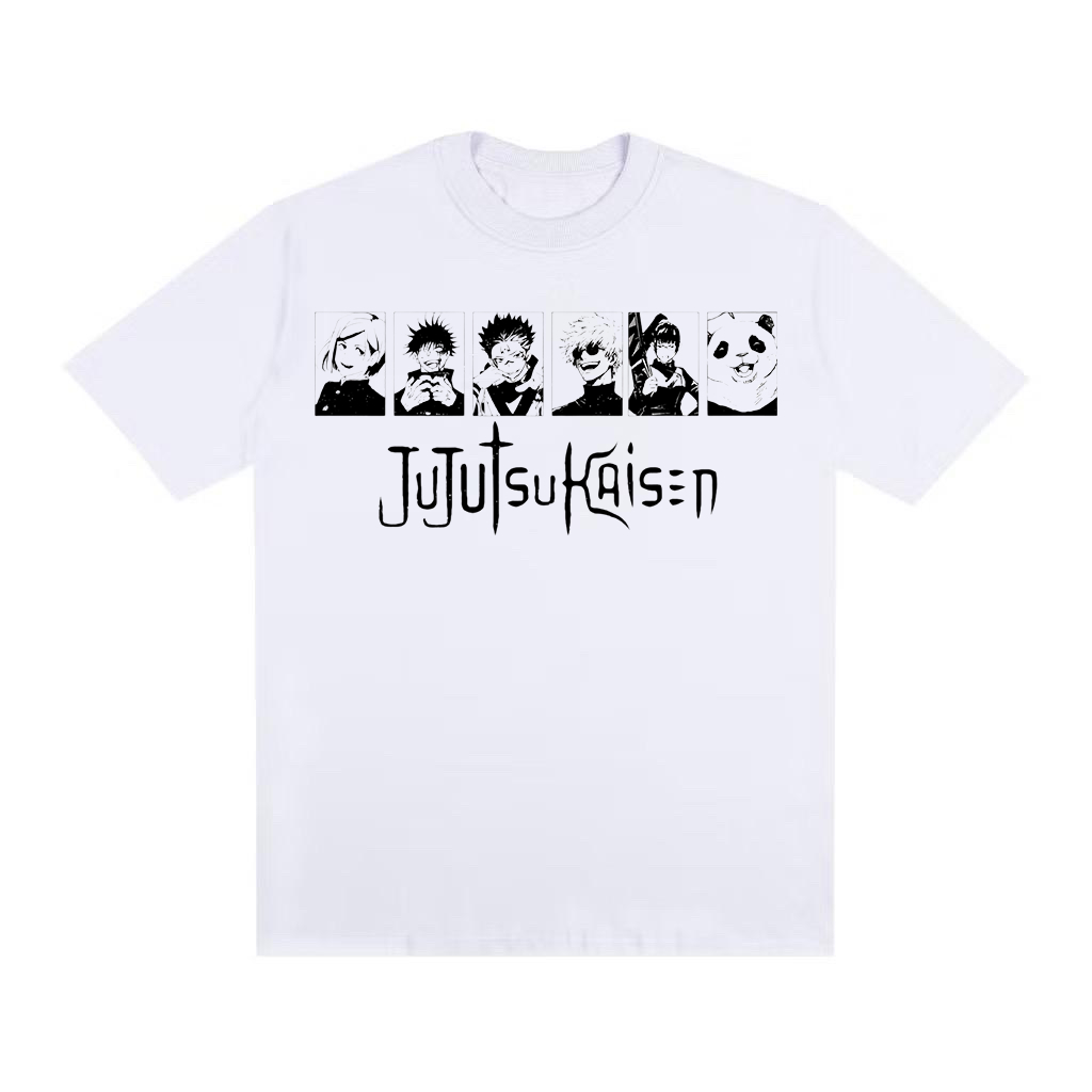 Camiseta Streetwear Anime Jujutsu Kaisen Sukuna Gojo Geek Nerd Otaku Estiloso Camisa Oversized Larga Y2K Estampada