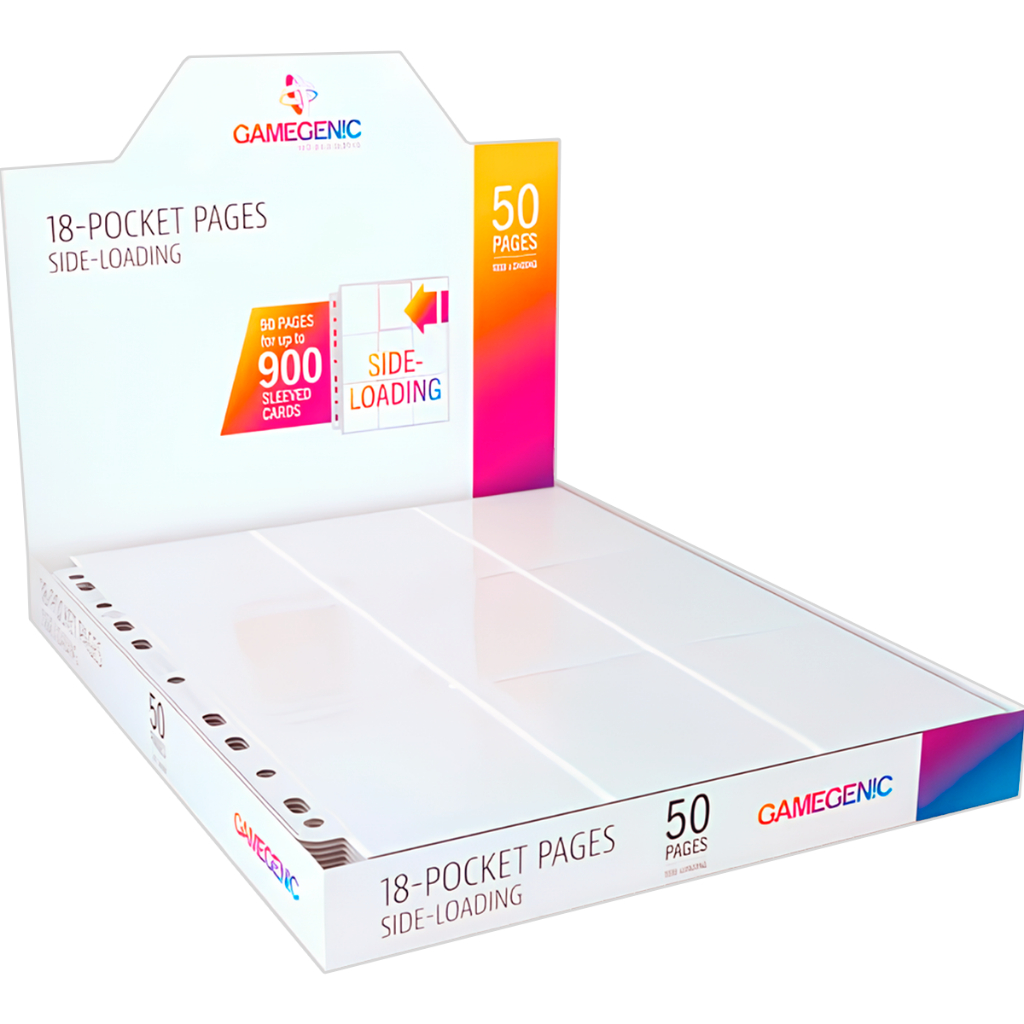 Gamegenic Box 50 Folhas Branco Com 18 Bolsos Para Cartas Pokemon Yugioh