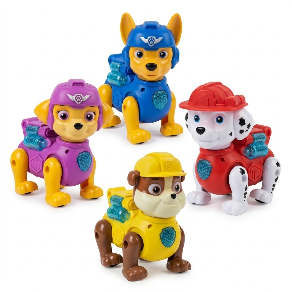Cachorro Brinquedo Patrulha Canina Todas Cores Luzes Sons Divertido Robô Movimento Criança Menino Menina