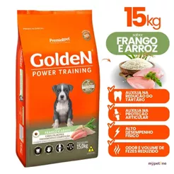 Ração Golden Power Cães Filhotes Training PremieR Sabor Frango e Arroz 15kg