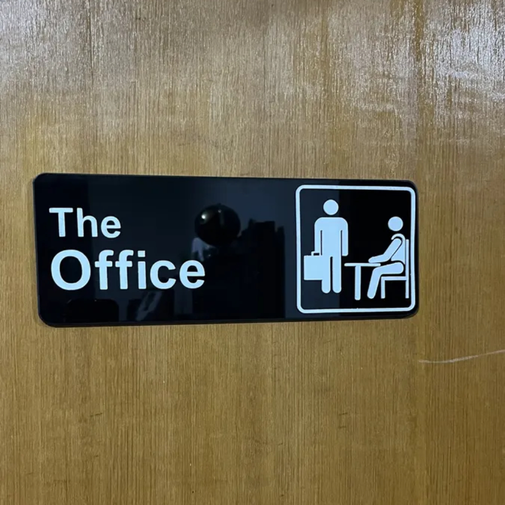 Placa The Office Acrílico Decorativo 11x30cm Dunder Mifflin Casa Escritório