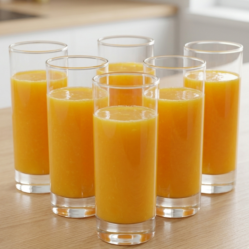Copo Vidro Tubo Jogo Copos Multiuso Água Suco Bebidas Cozinha 300ml 6 Peças Ruvolo