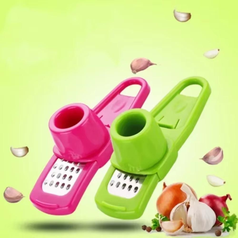 Kit 2 Raladores de Alho Inox Multifuncional Triturador Manual