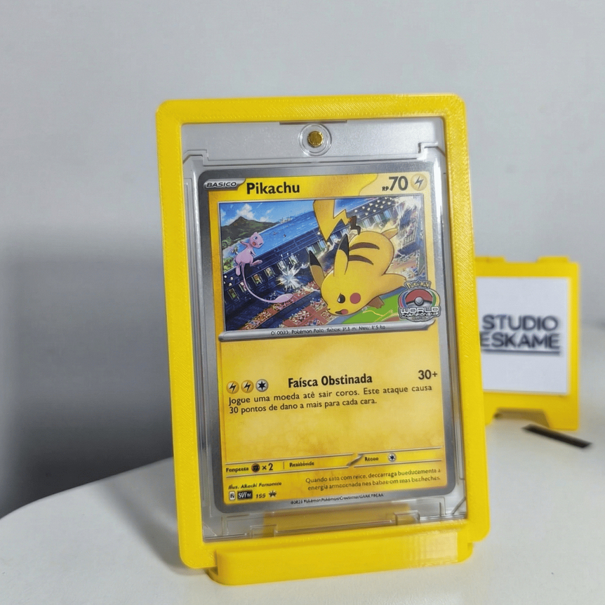 Moldura Porta Cartas TopLoader para Magnética – Display 3D Pokémon TCG, Yu-Gi-Oh, Magic | Várias Cores