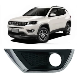 Grade Moldura Farol Milha Cromado Jeep Compass 2017 2018 2019 2020 Esquerdo Motorista 53224445