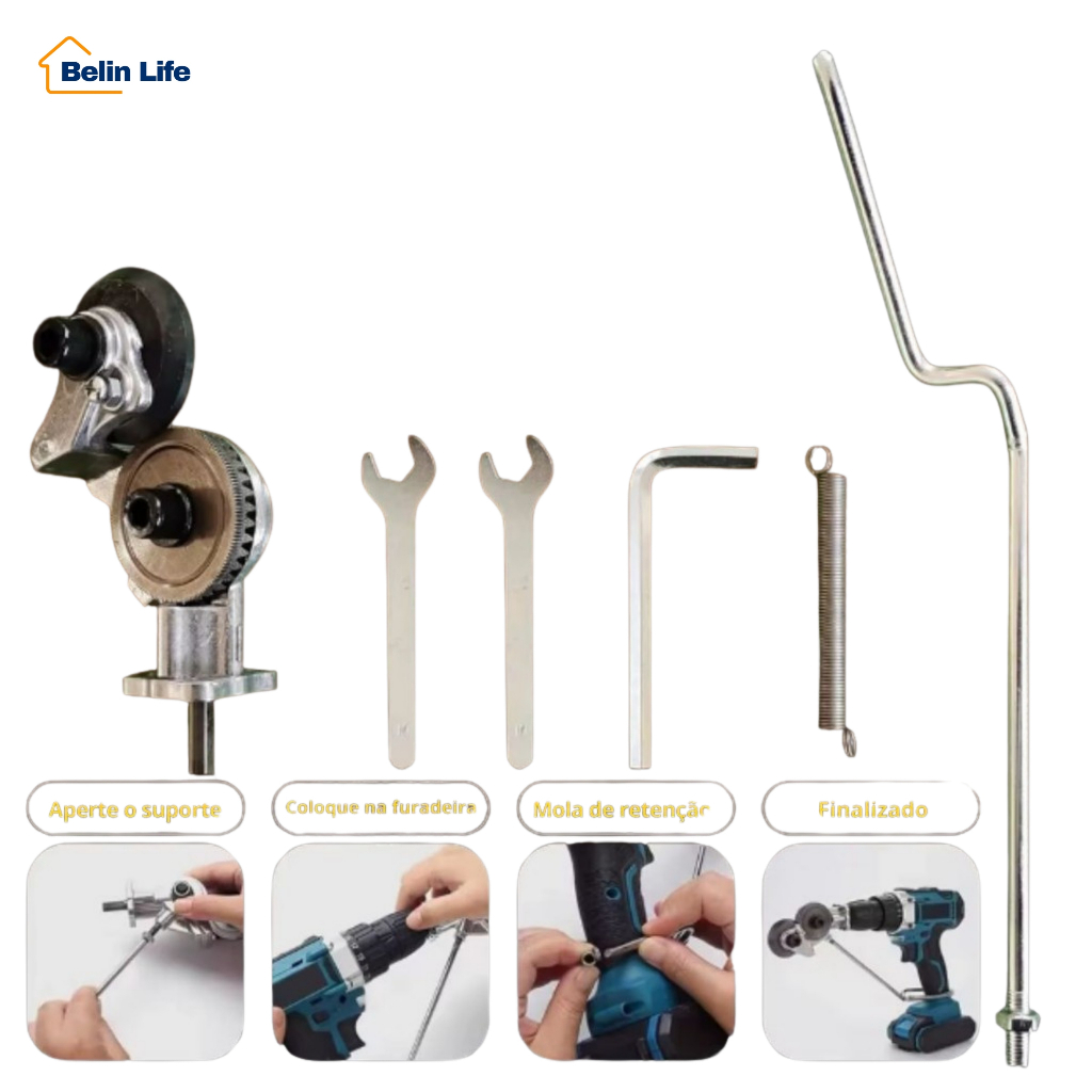 Adaptador Cortador de Chapa para Furadeira e Parafusadeira Metal Universal Tesoura Profissional Luatek LWJ-2214 em Oferta na Shopee