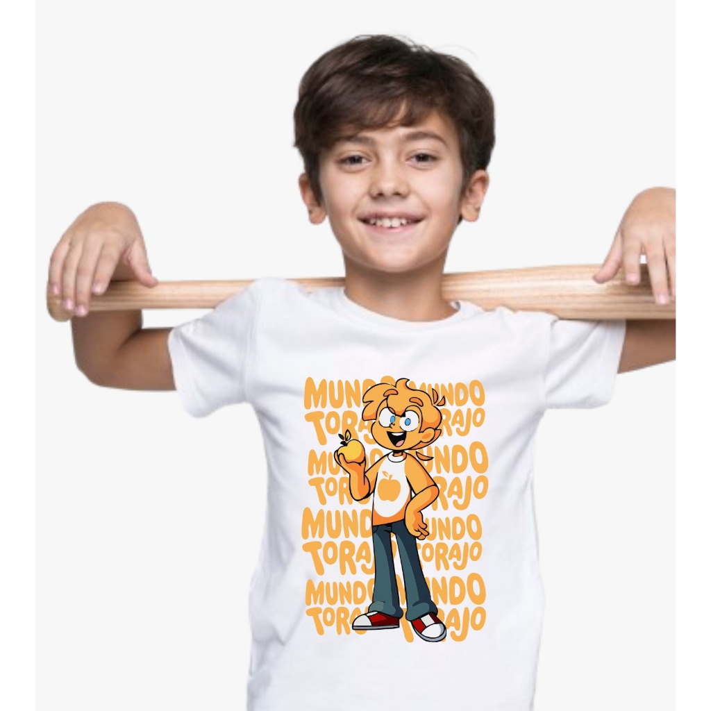 Camiseta Infantil Personagem Forajo Mundo Torajo Divertida Menino Estampa