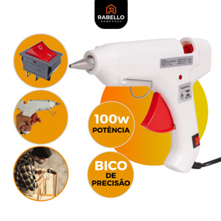 Pistola de Cola Quente 100w com Interruptor Liga Desliga Bivolt Artesanal Escolar para Artesanato em Oferta na Shopee