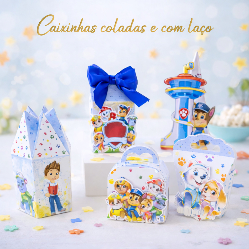 Kit Caixas Patrulha Canina/ Patrulha Canina Personalizada /Lembrancinha de Festa /Aniversário