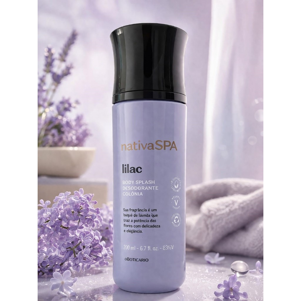 Body Splash Nativa Spa Lilac O Boticário 200ml Desodorante Colônia Floral Feminino
