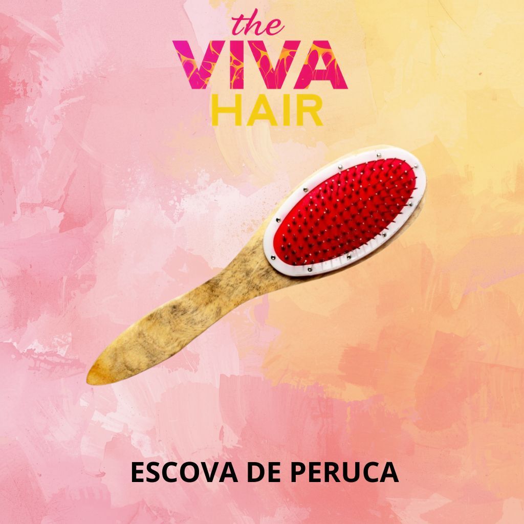 Escova de Aço para Perucas – Desembaraça Sem Danificar Lace e Fibra