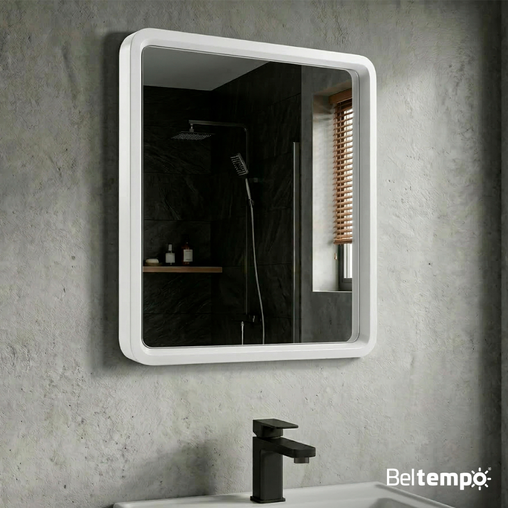 Espelho Retangular 50x40cm Moldura Alumínio Banheiro Lavabo Quarto BT-5040 Beltempo em Oferta na Shopee