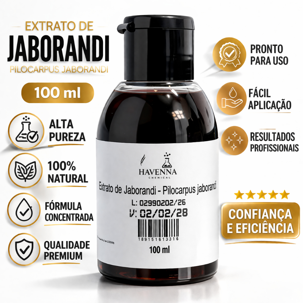 Extrato de Jaborandi Pilocarpus jaborandi para uso cosmetico 100ml