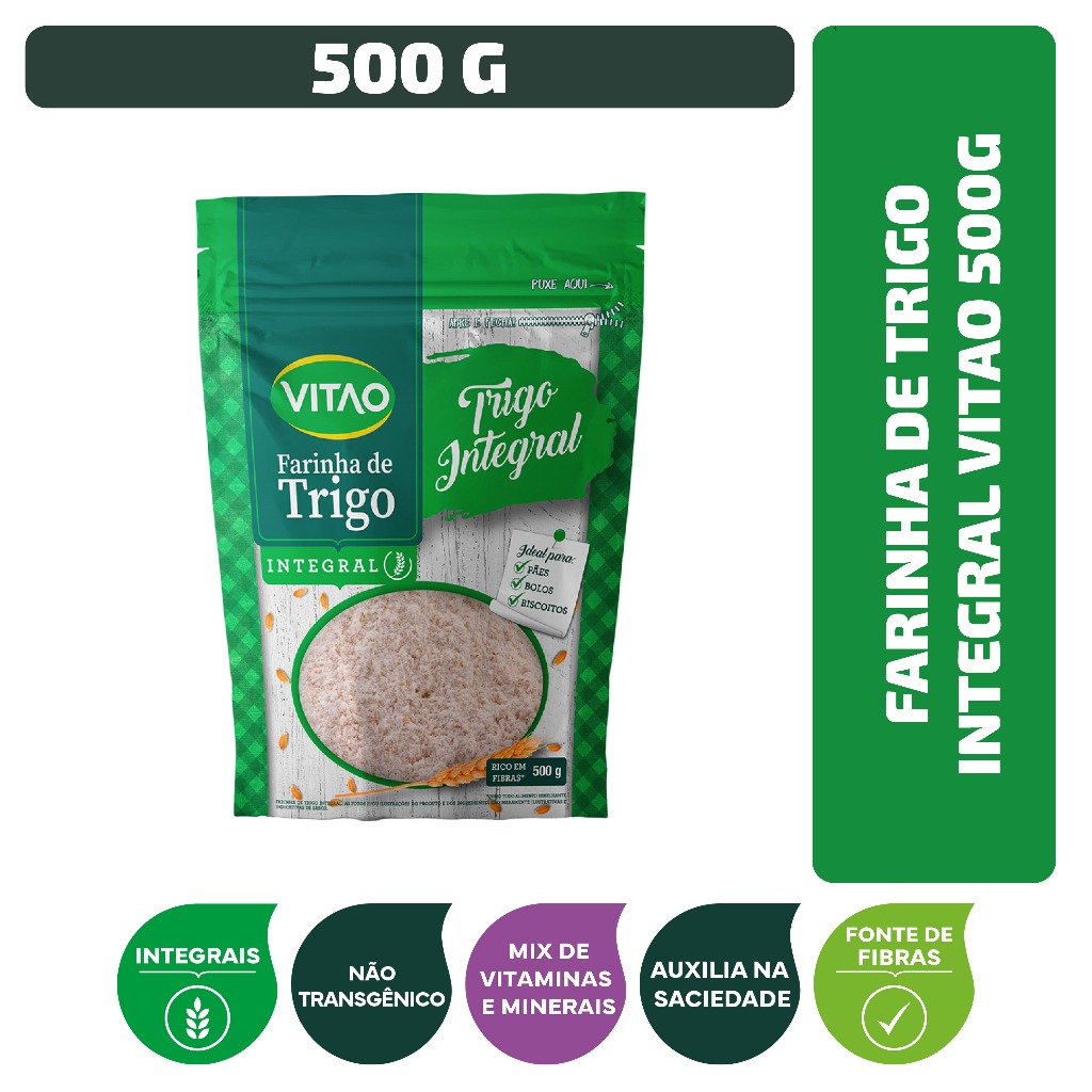 Farinha de Trigo Integral Vitao 500 g